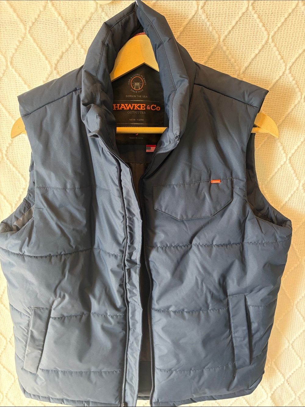 Hawke & Co Navy Quilted Puffer Vest - Men's Sleeveless Jacket